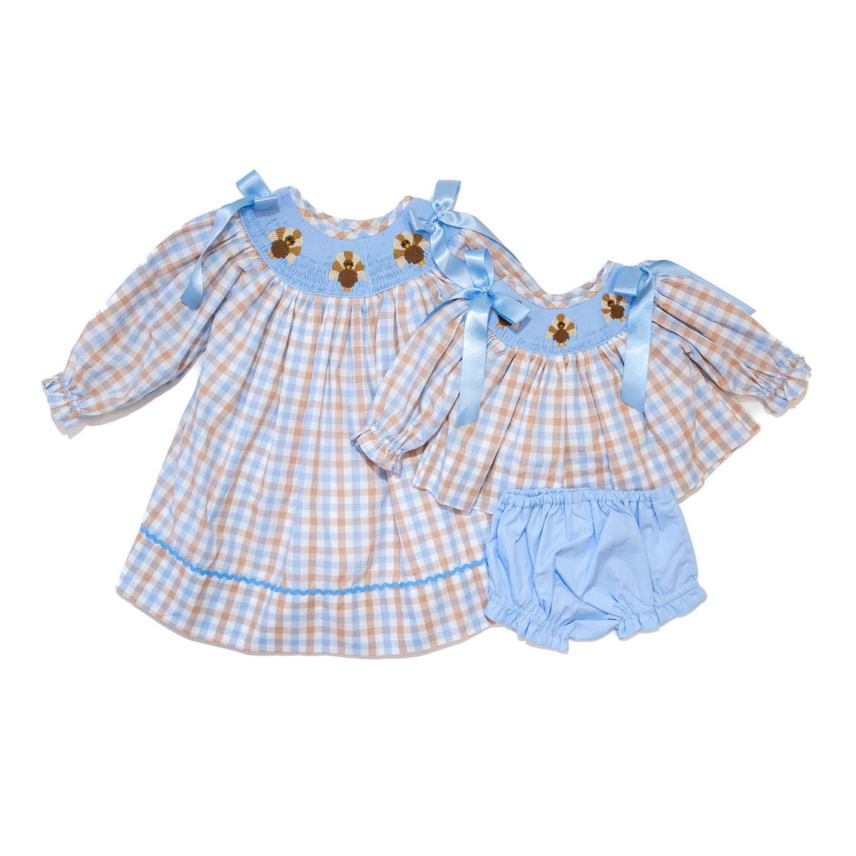 Turkey Smocked Diaper Set