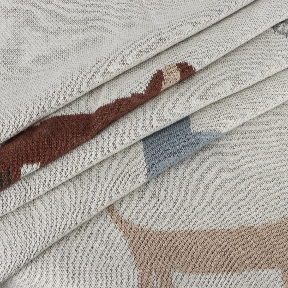 Buddy Dog - Organic Jacquard Sweater Knit Baby Blanket