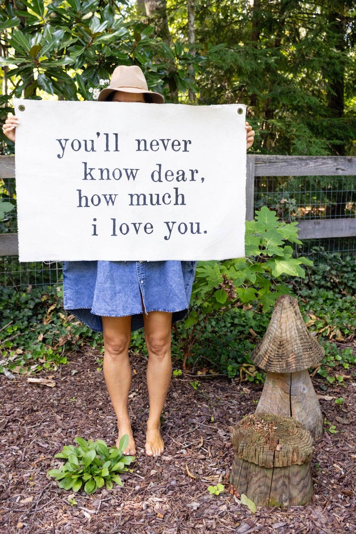 You'll Never Know Dear Hand Painted Wall Hanging - 37"x25"