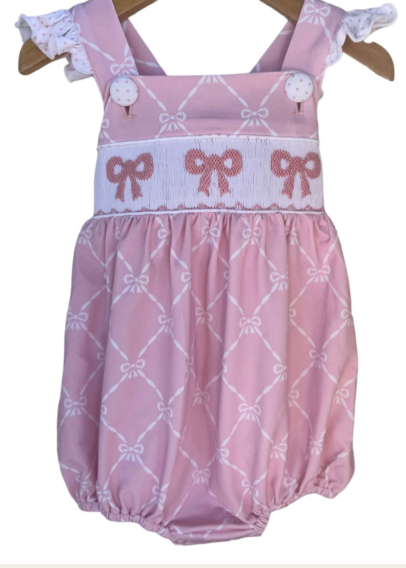 Hand Smocked Bow Bubble