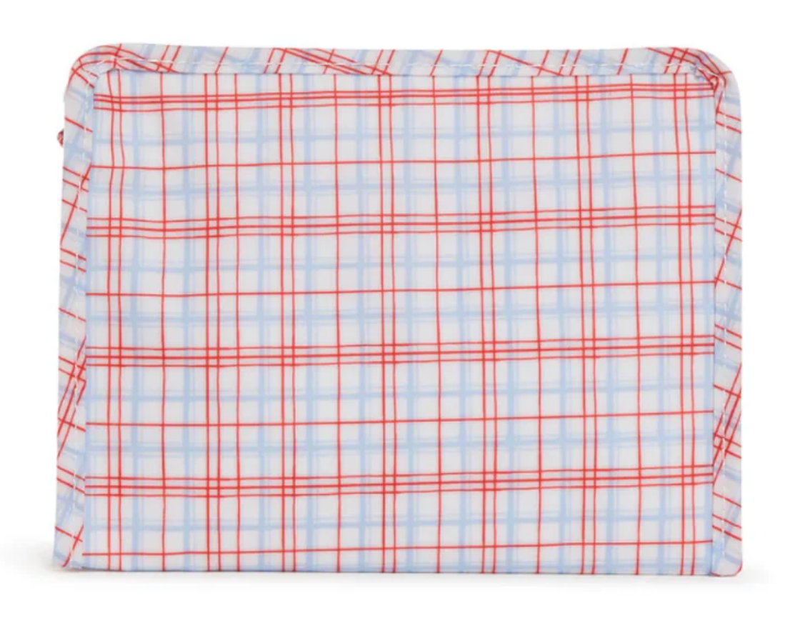 ROADIE MEDIUM Zip Pouch - CLASSIC PLAID RED