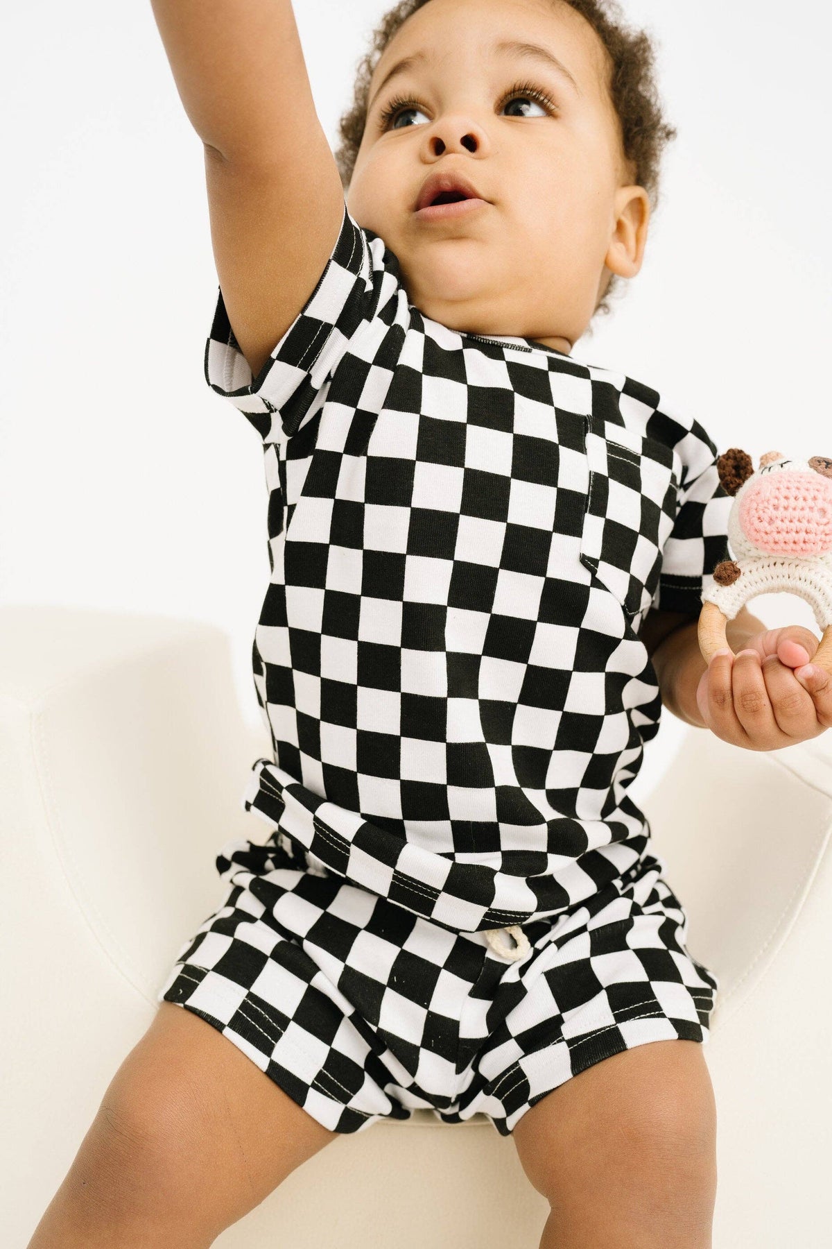 Black Checkered Pocket Set
