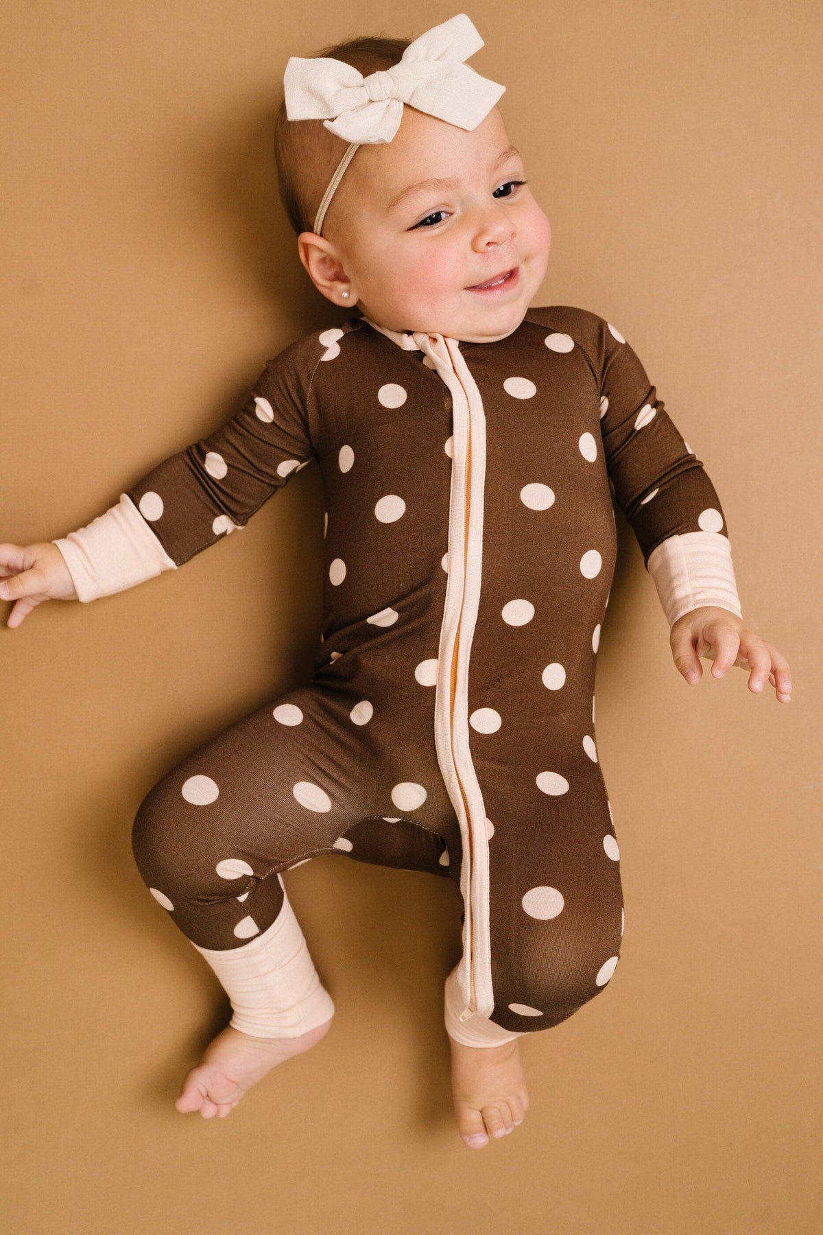 Espresso Polkadot Bamboo Sleeper