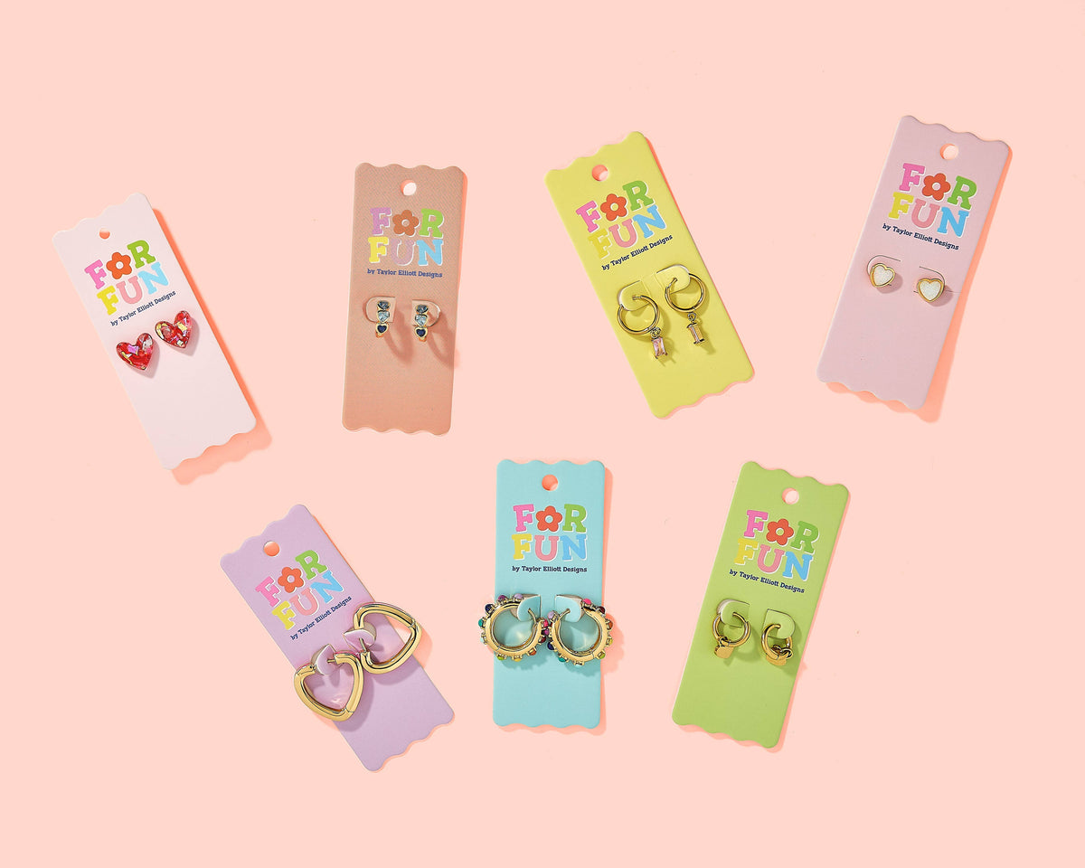 Heart Charms Huggies - Collins