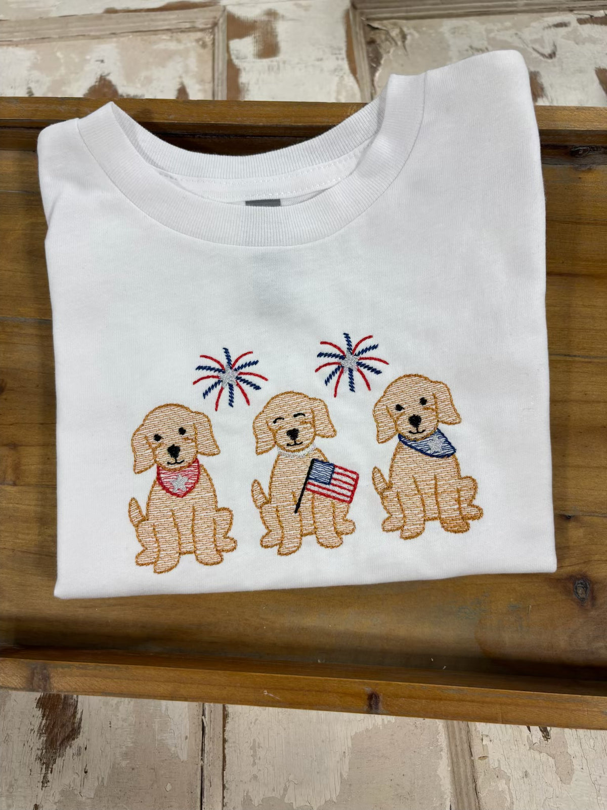 Puppy Embroidery Tee