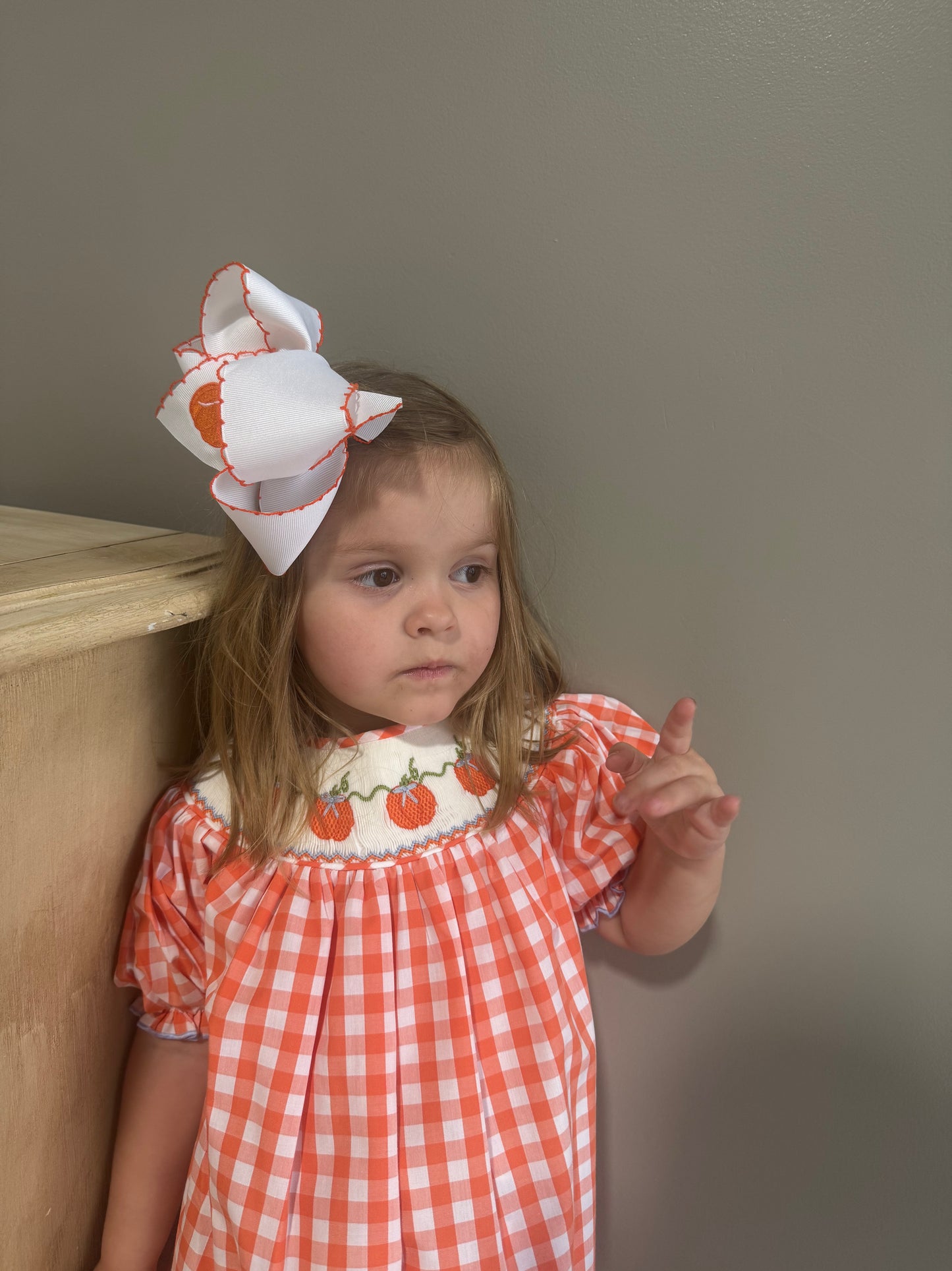 Pumpkin Smocked Dress