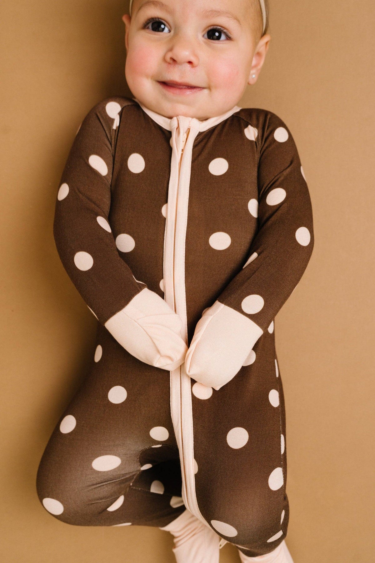 Espresso Polkadot Bamboo Sleeper