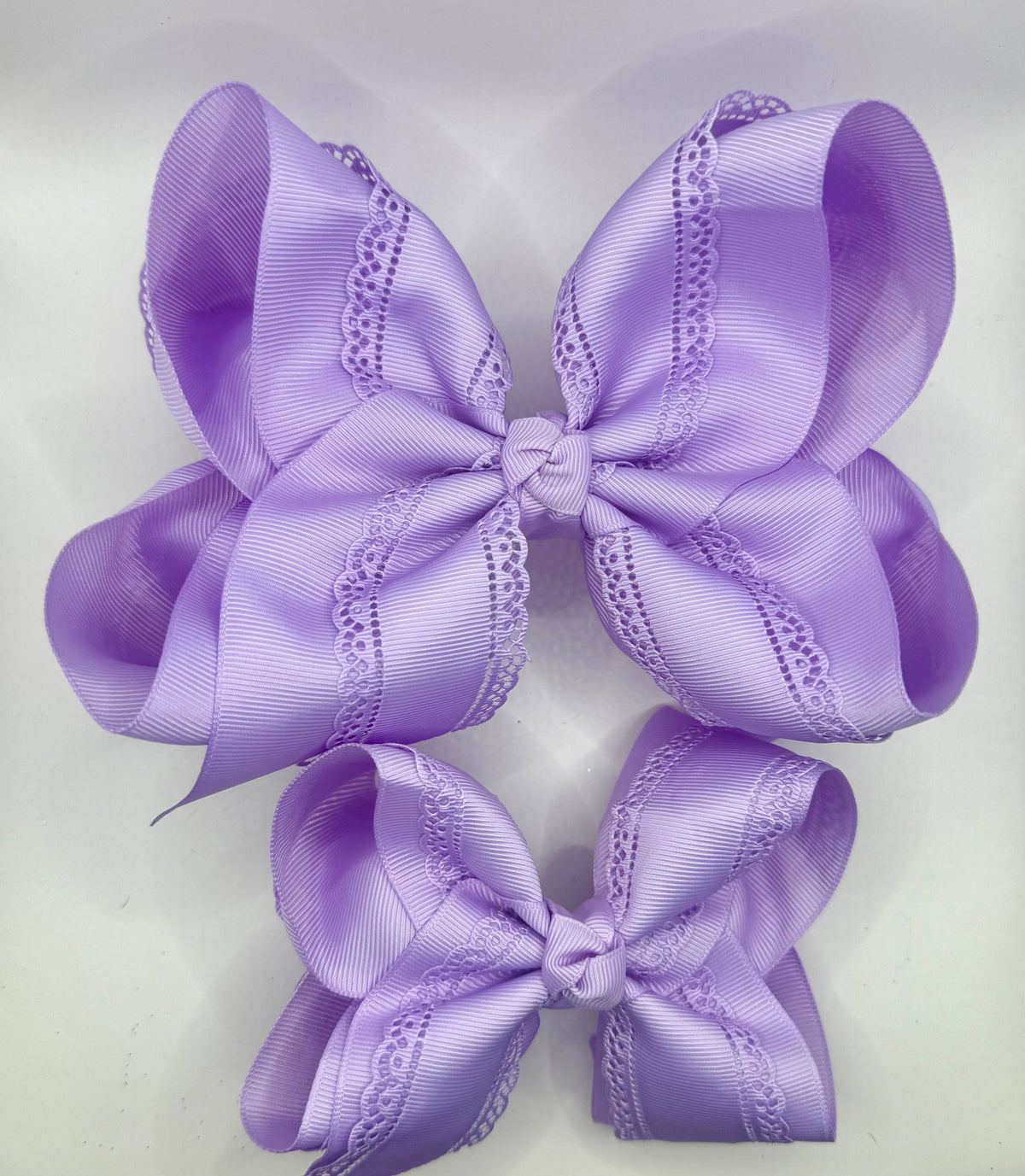 Purple Eyelet Bow