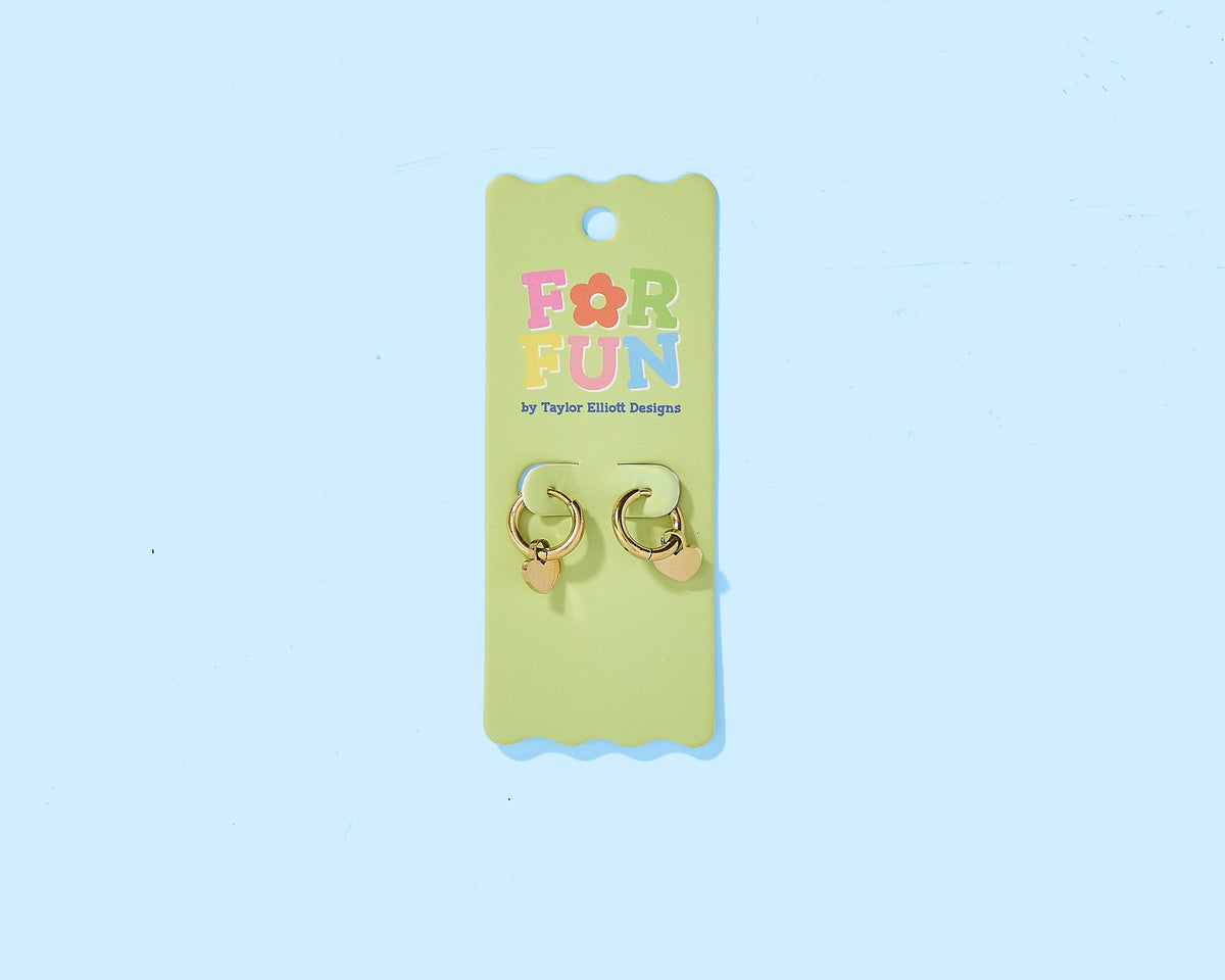 Heart Charms Huggies - Collins