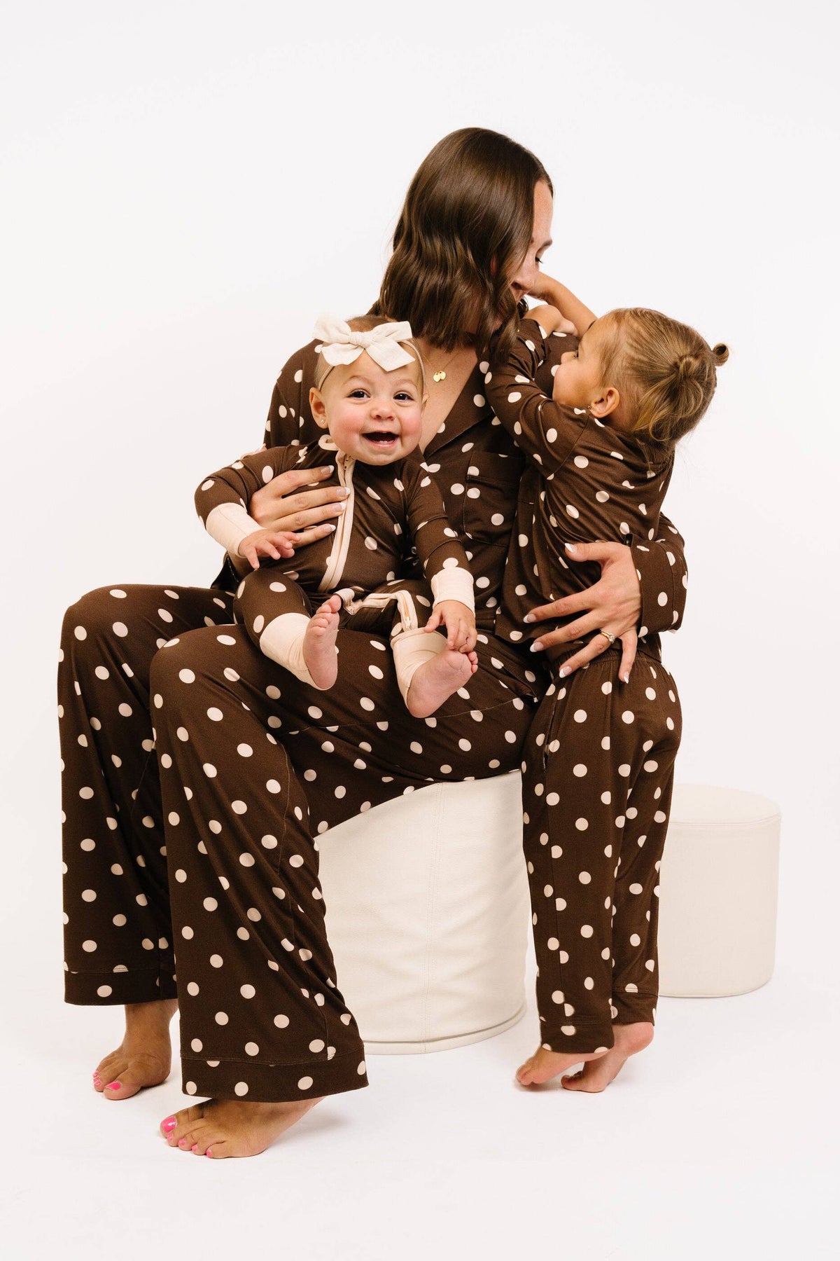 Espresso Polkadot Bamboo Sleeper