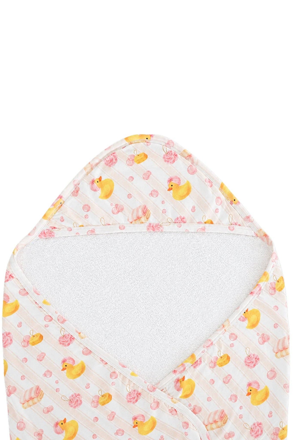 Bamboo Hooded Towel | Bubble Duckies Pink (Wholesale)
