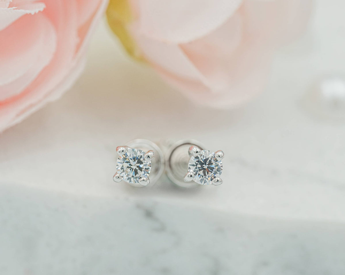 Sterling Silver Clear CZ Studs