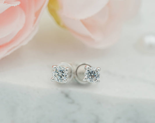 Sterling Silver Clear CZ Studs