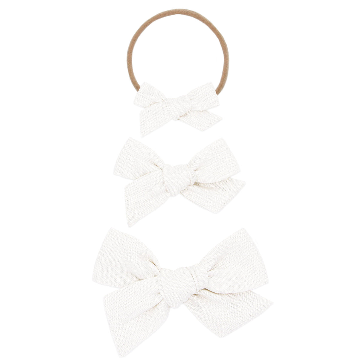 Classic Bow - White Headband